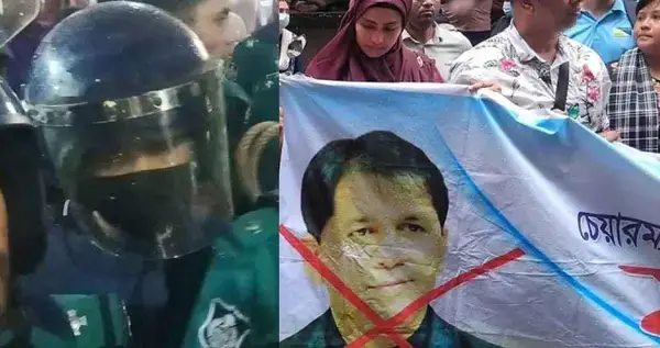 বিএসবির খায়রুল বাশারকে আদালতে আনার সময়, কিল ঘুষি ডিম নিক্ষেপ