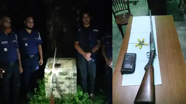 পরিত্যক্ত জমিদারবাড়ি থেকে একনলা বন্দুক ও গুলি উদ্ধার