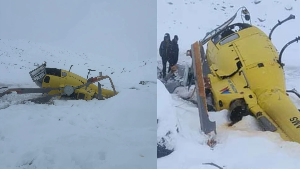 এভারেস্টে লোবুচেতে হেলিকপ্টার দুর্ঘটনা, পাইলট অক্ষত