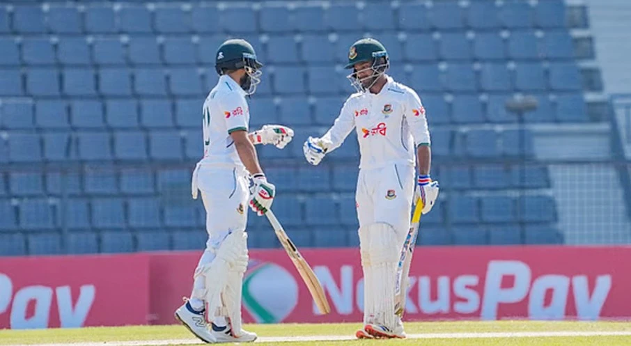 জয়ের শতক-মুমিনুললের অর্ধশতকে ৫২ রানের লিডে বাংলাদেশ