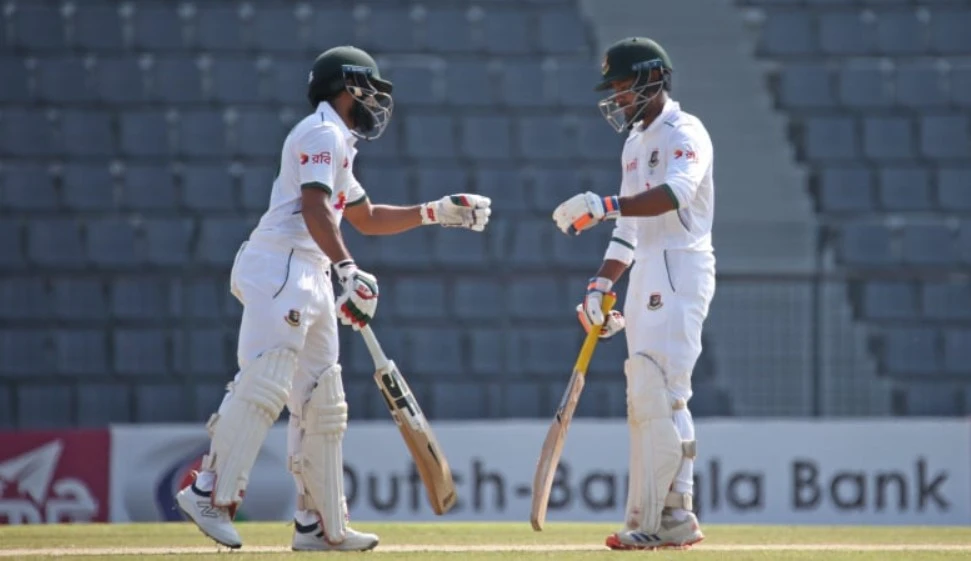 সাদমান-জয়ের জোড়া ফিফটিতে দারুণ শুরু বাংলাদেশের
