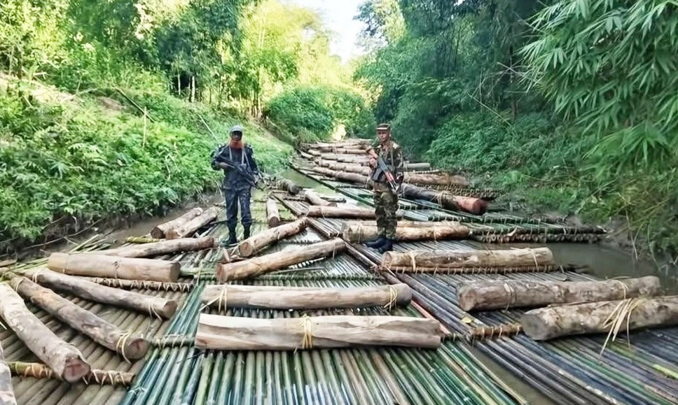 খাগড়াছড়িতে সেনাবাহিনীর অভিযানে ১ কোটি টাকার পাহাড়ি কাঠ জব্দ