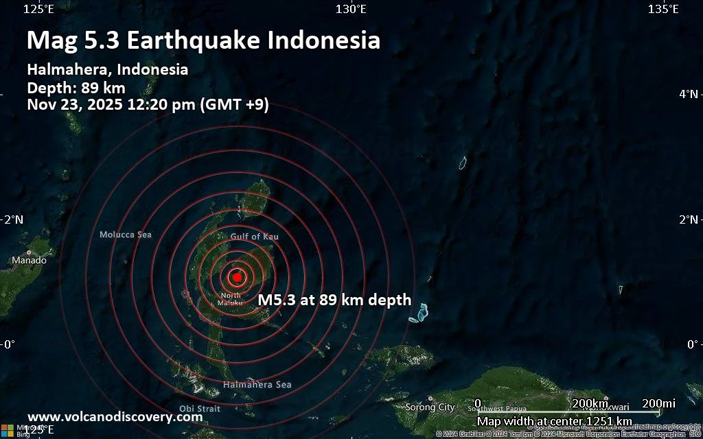 ইন্দোনেশিয়ার পূর্বাঞ্চলে ভূমিকম্প