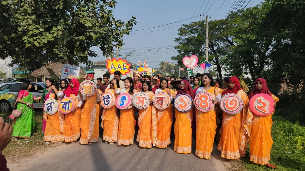 নবান্নের পিঠার সুবাসে মুখর রাবি: কৃষি অনুষদে উৎসবের রঙ